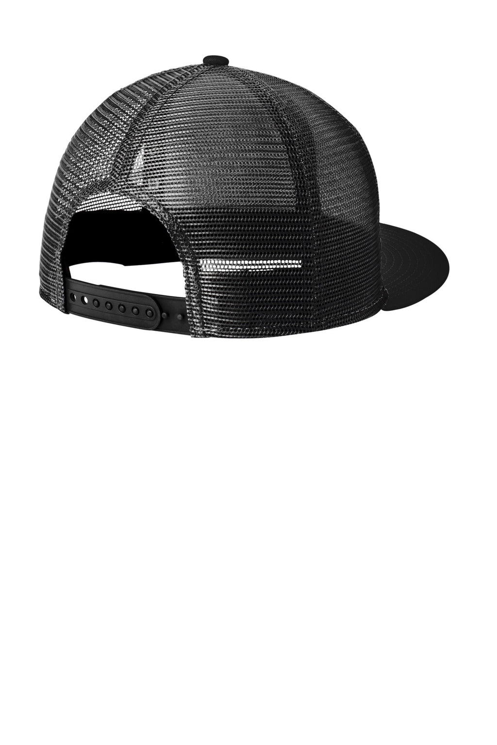 New Era Standard Fit Snapback Trucker Cap NE4030 - Black/ Black - back