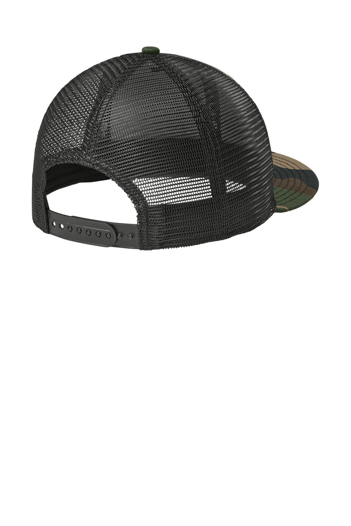 New Era Standard Fit Snapback Trucker Cap NE4030 - Flag Camo/ Black - back