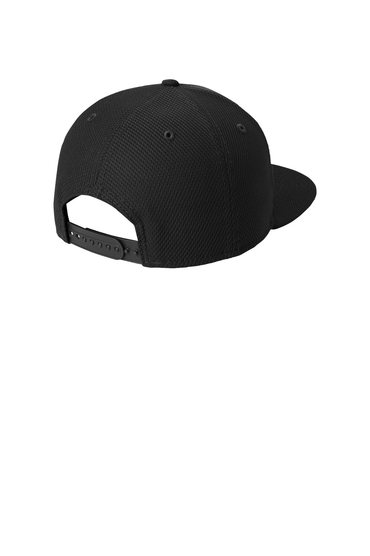 New Era Original Fit Diamond Era Flat Bill Snapback Cap. NE404 - Black - back