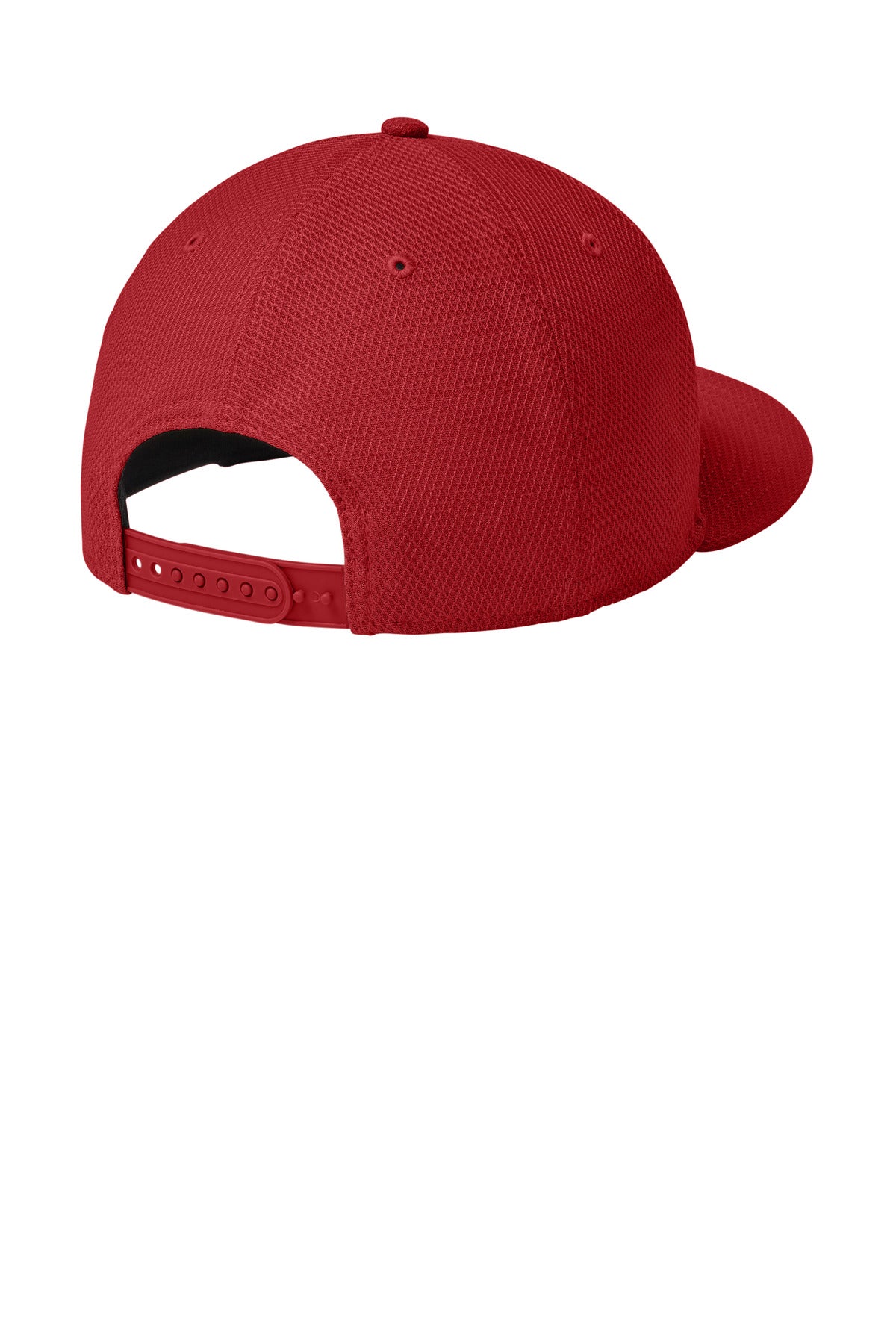 New Era Original Fit Diamond Era Flat Bill Snapback Cap. NE404 - Flag Scarlet - back