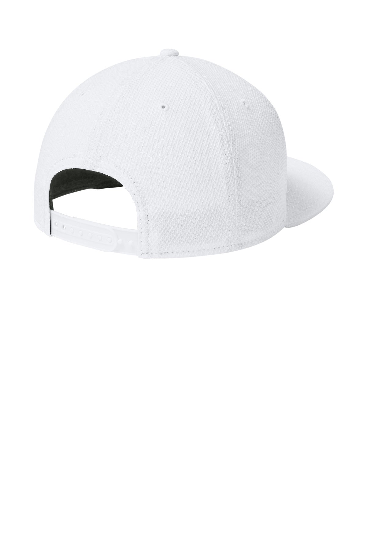 New Era Original Fit Diamond Era Flat Bill Snapback Cap. NE404 - Flag White - back