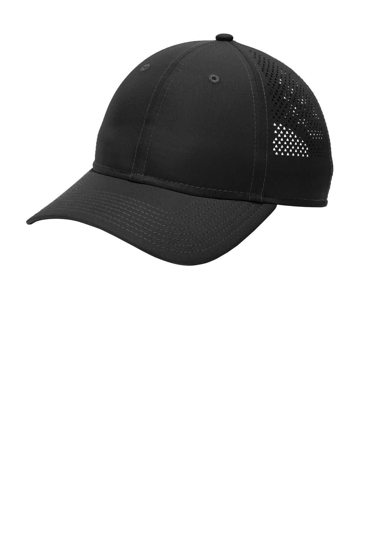 New Era Perforated Performance Cap. NE406 - Black - front