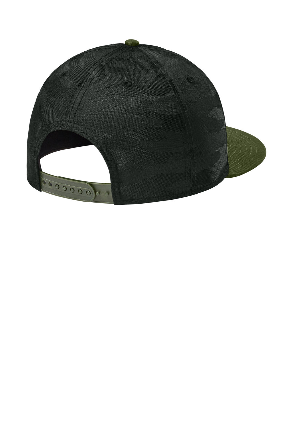 New Era Camo Flat Bill Snapback Cap NE407 - Flag Army/ Black Camo - back