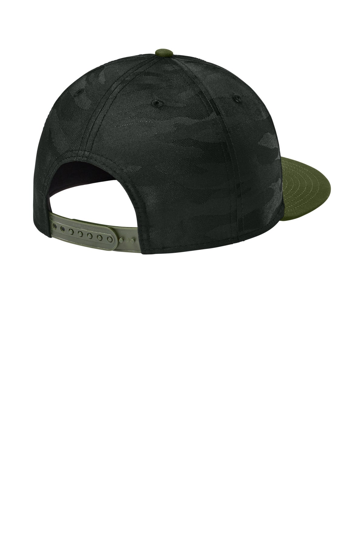 New Era Camo Flat Bill Snapback Cap NE407 - Flag Army/ Black Camo - back