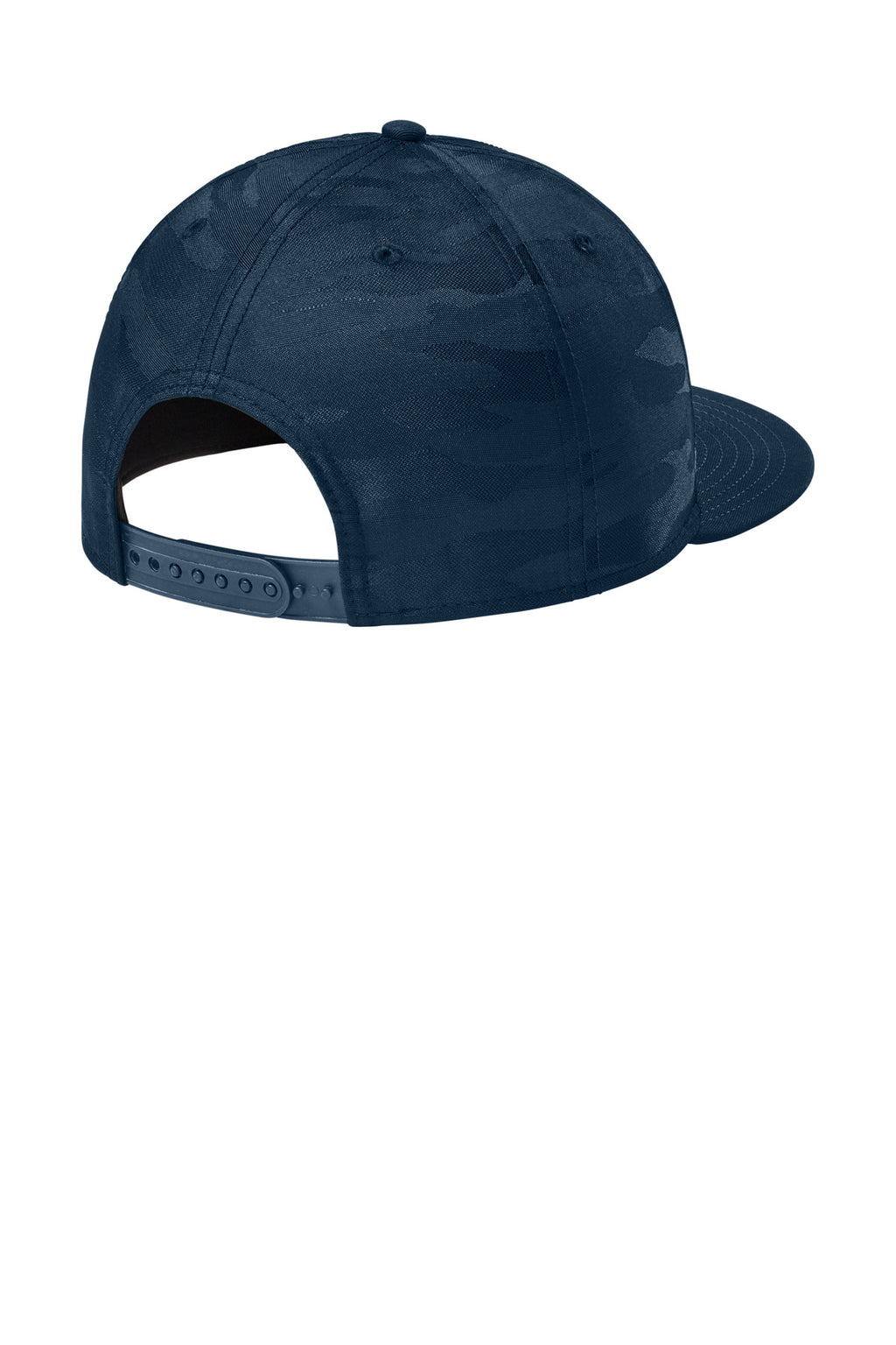 New Era Camo Flat Bill Snapback Cap NE407 - Flag Deep Navy/ Deep Navy Camo - back