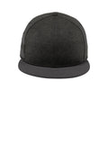 DISCONTINUED New Era Shadow Heather Striped Flat Bill Snapback Cap NE408 - Black Shadow Heather/ Graphite - front