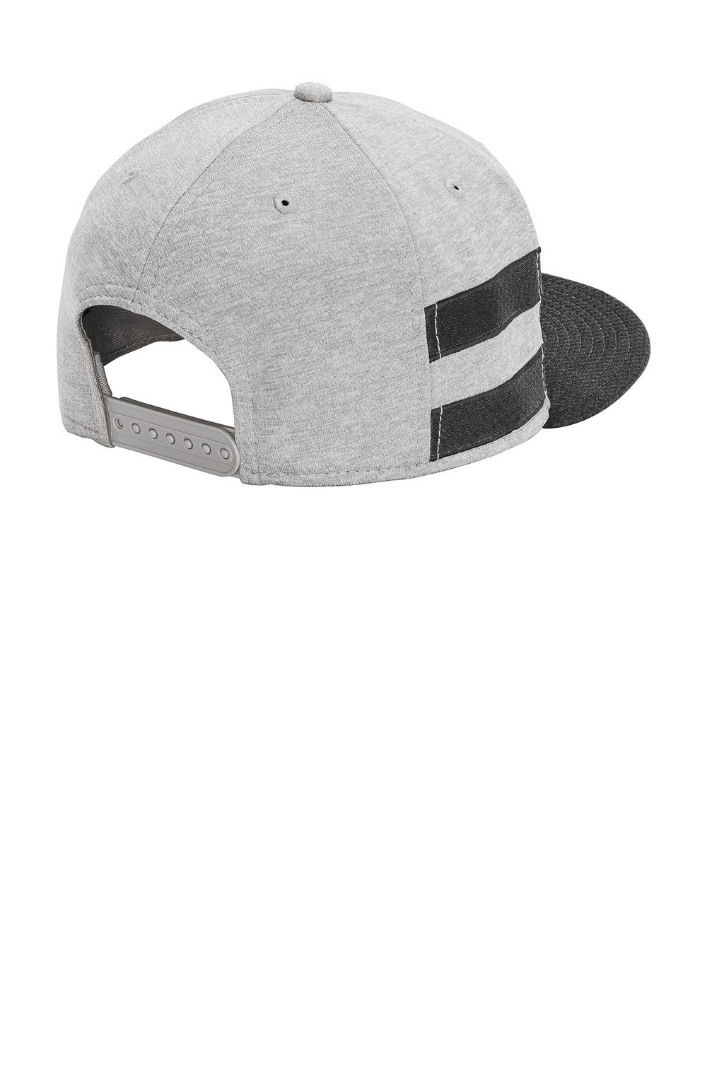 DISCONTINUED New Era Shadow Heather Striped Flat Bill Snapback Cap NE408 - Shadow Heather/ Black - back