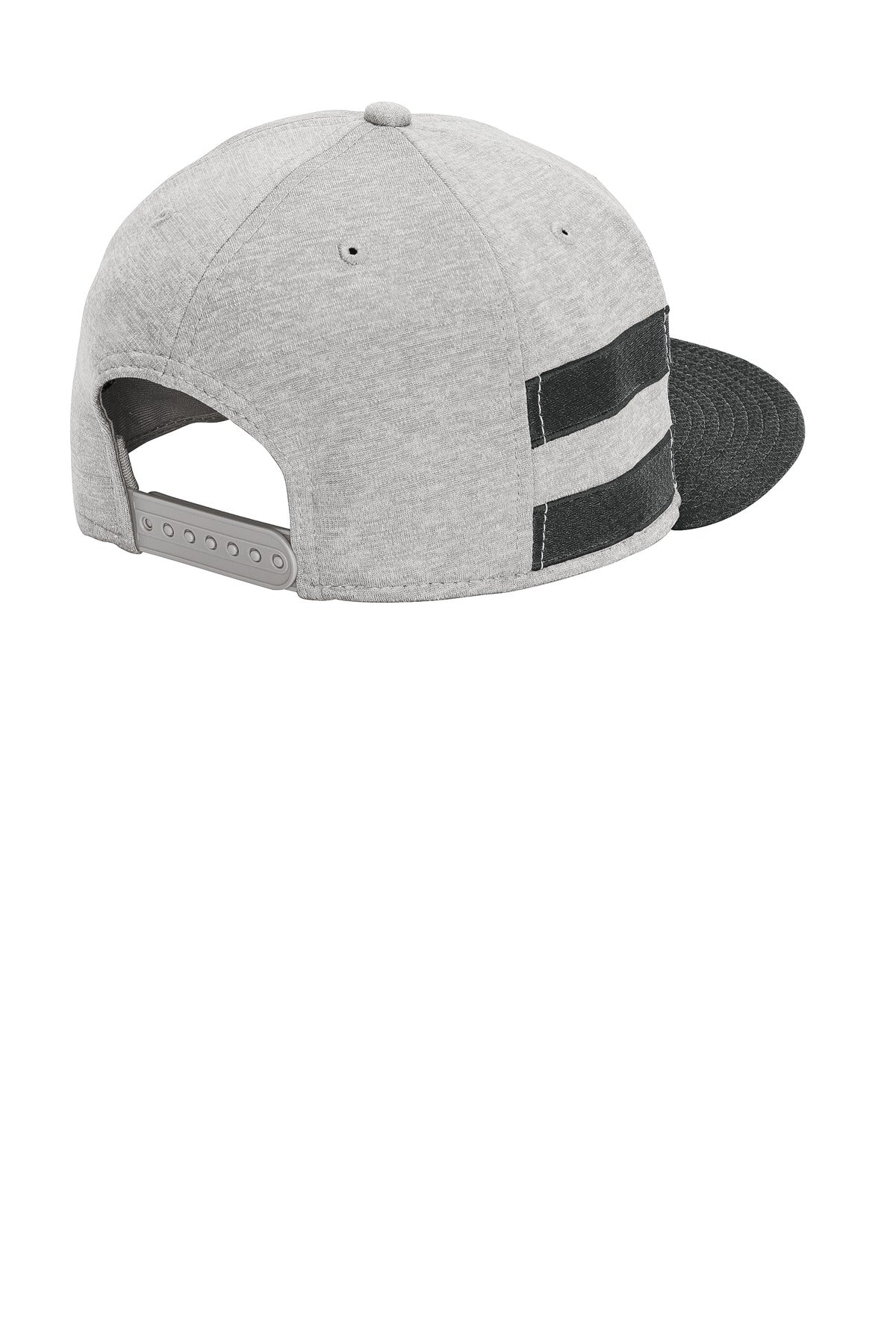 DISCONTINUED New Era Shadow Heather Striped Flat Bill Snapback Cap NE408 - Shadow Heather/ Black - back