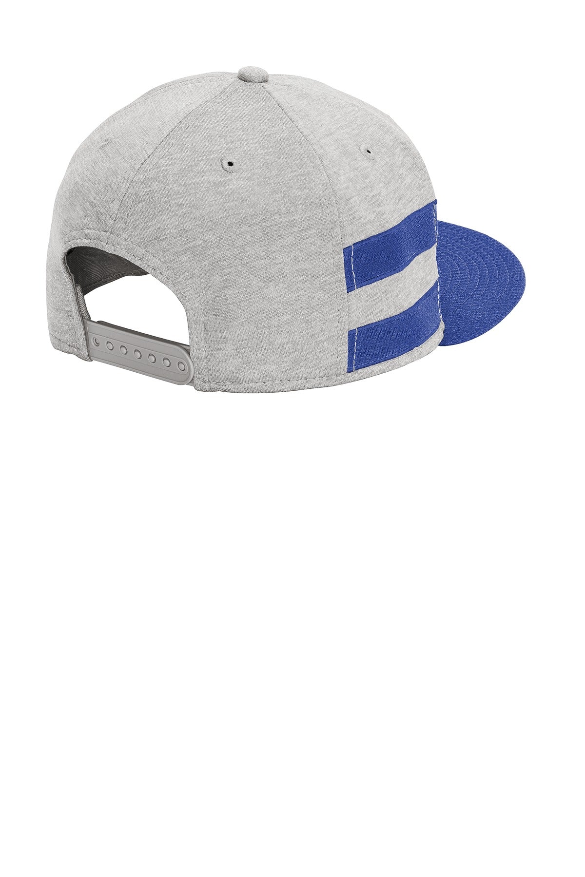 DISCONTINUED New Era Shadow Heather Striped Flat Bill Snapback Cap NE408 - Shadow Heather/ Royal - back