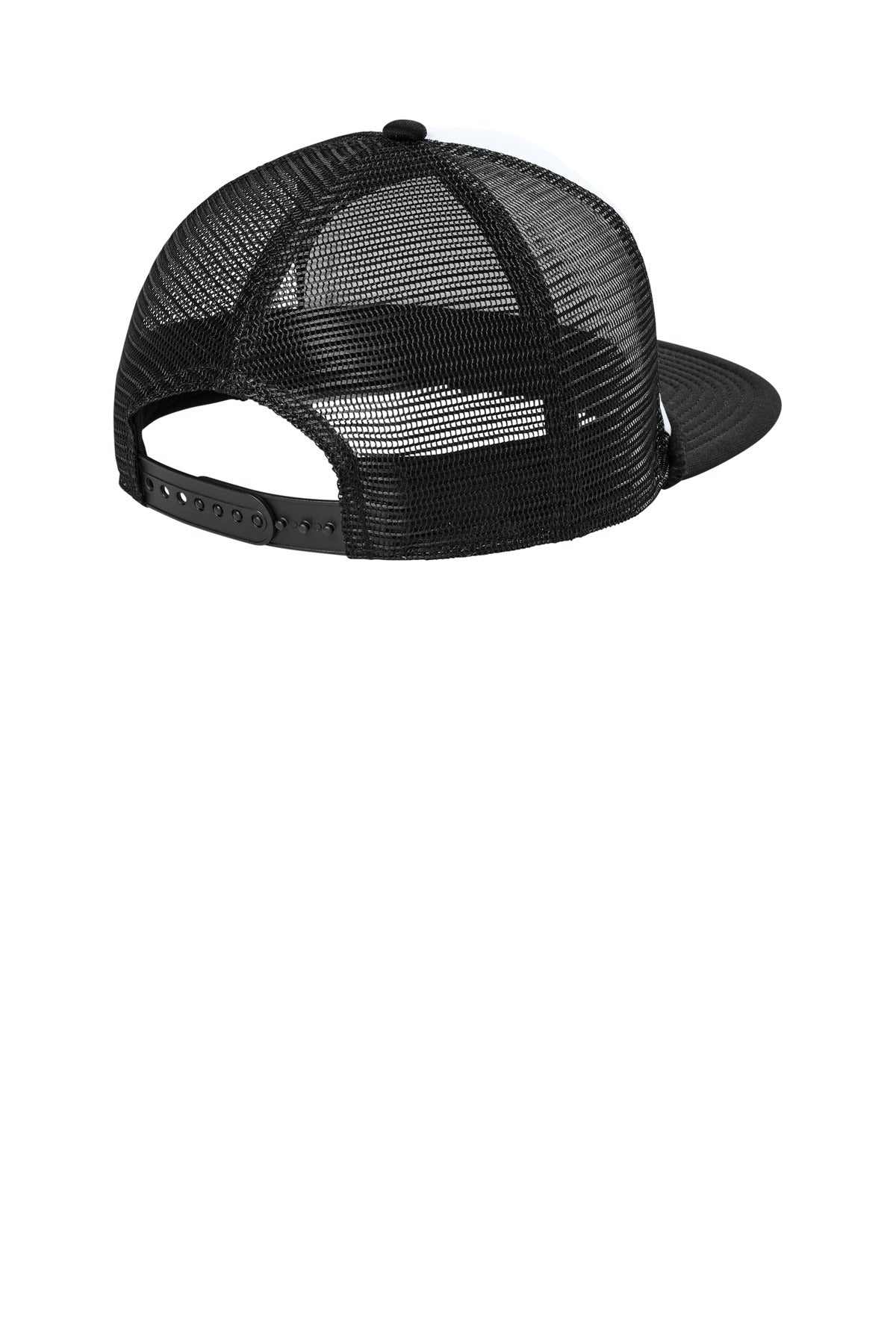 New Era Foam Rope Trucker Cap NE410 - White/ Black/ Black - back