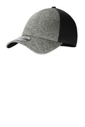 DISCONTINUED New Era Shadow Stretch Mesh Cap. NE702 - Black/ Shadow Heather - front
