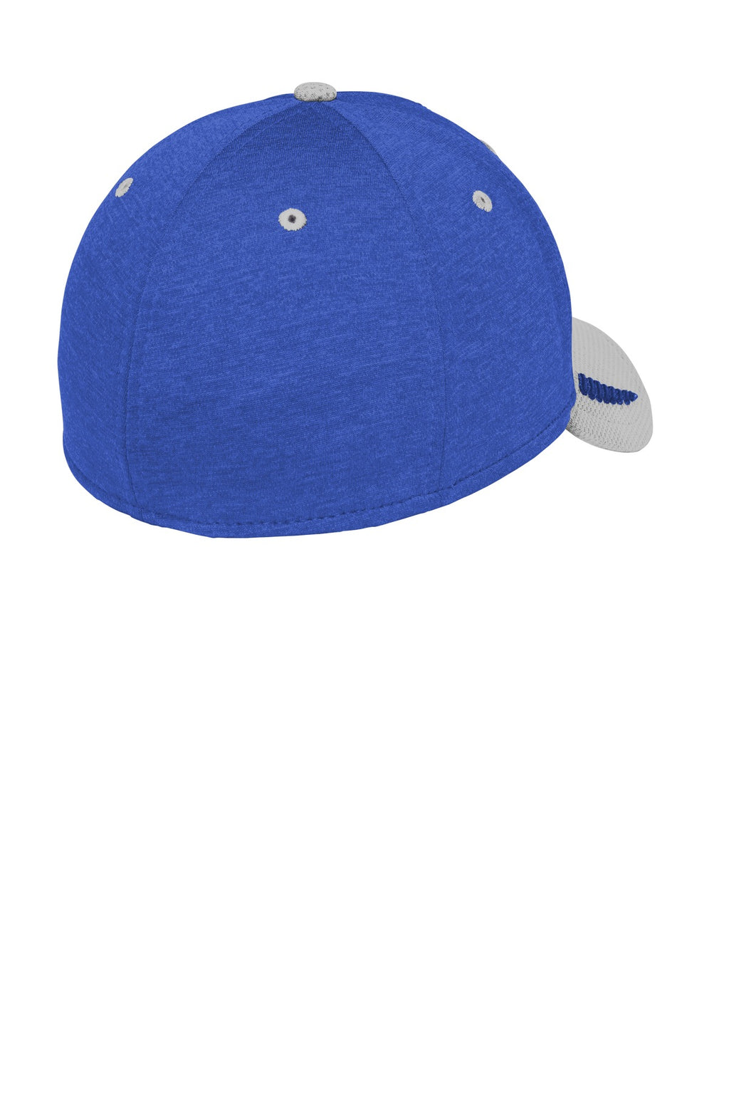 DISCONTINUED New Era Shadow Stretch Heather Colorblock Cap. NE704 - Grey/ Royal Shadow Heather - back