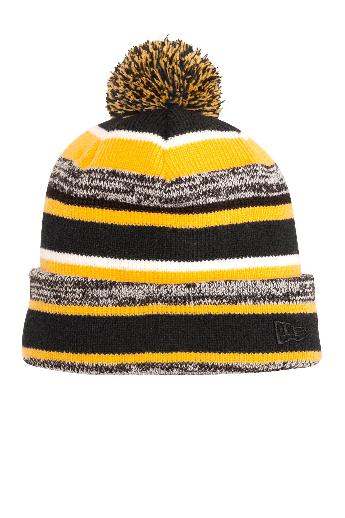 New Era Sideline Beanie. NE902 - Black/ Gold - front