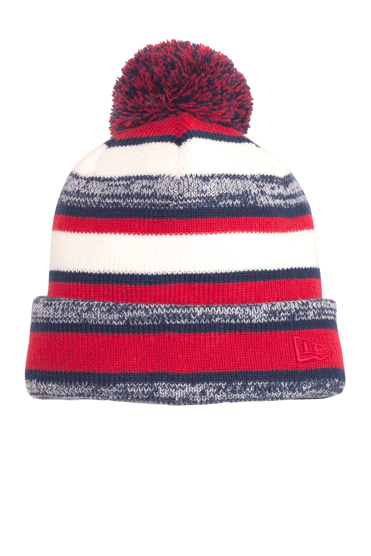 New Era Sideline Beanie. NE902 - Red/ Navy - front