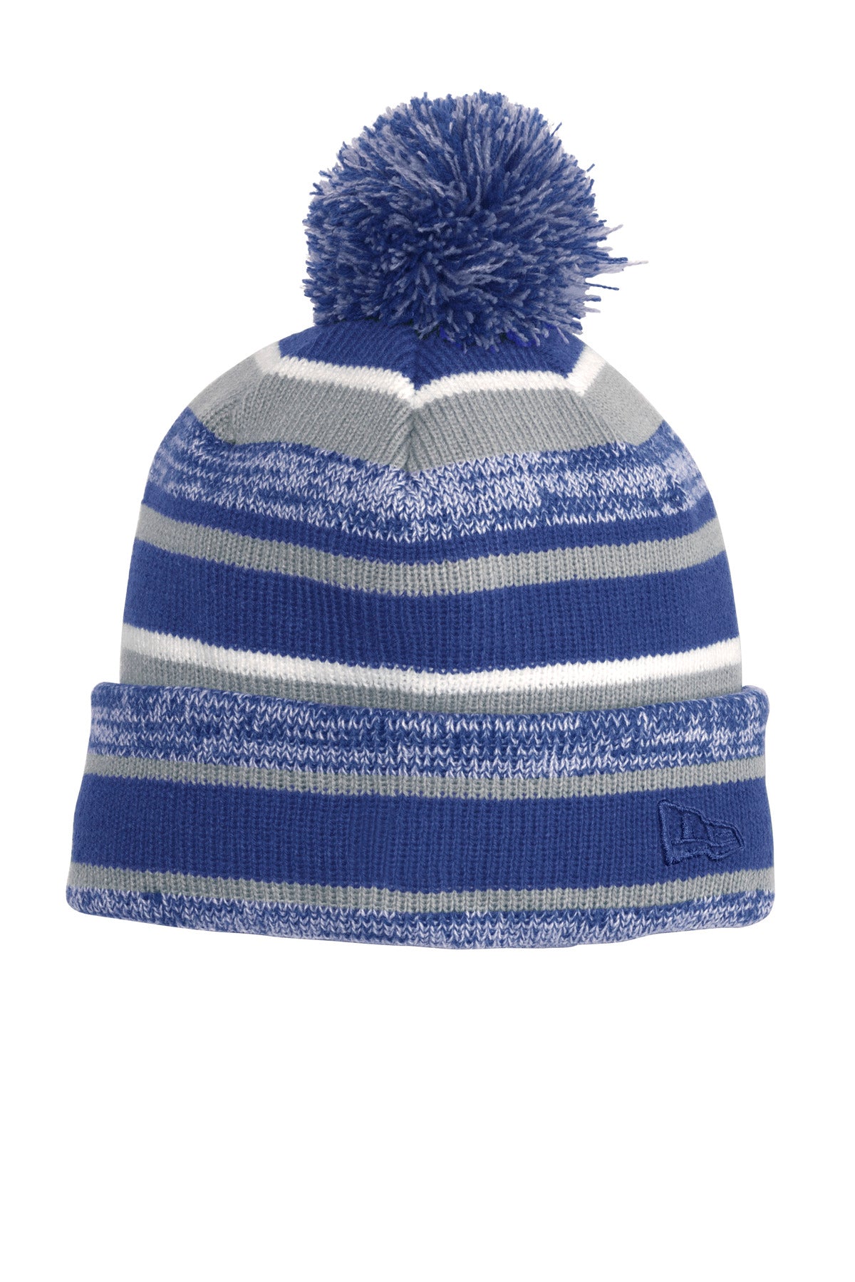 New Era Sideline Beanie. NE902 - Royal/ Grey - front