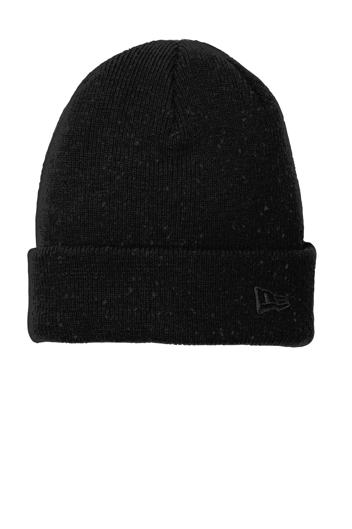New Era Speckled Beanie. NE905 - Black/ Graphite - front