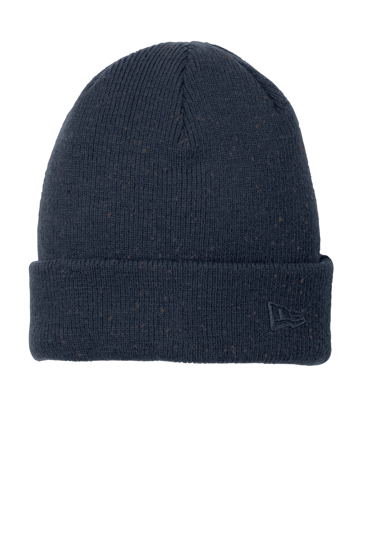New Era Speckled Beanie. NE905 - Deep Navy/ Graphite - front