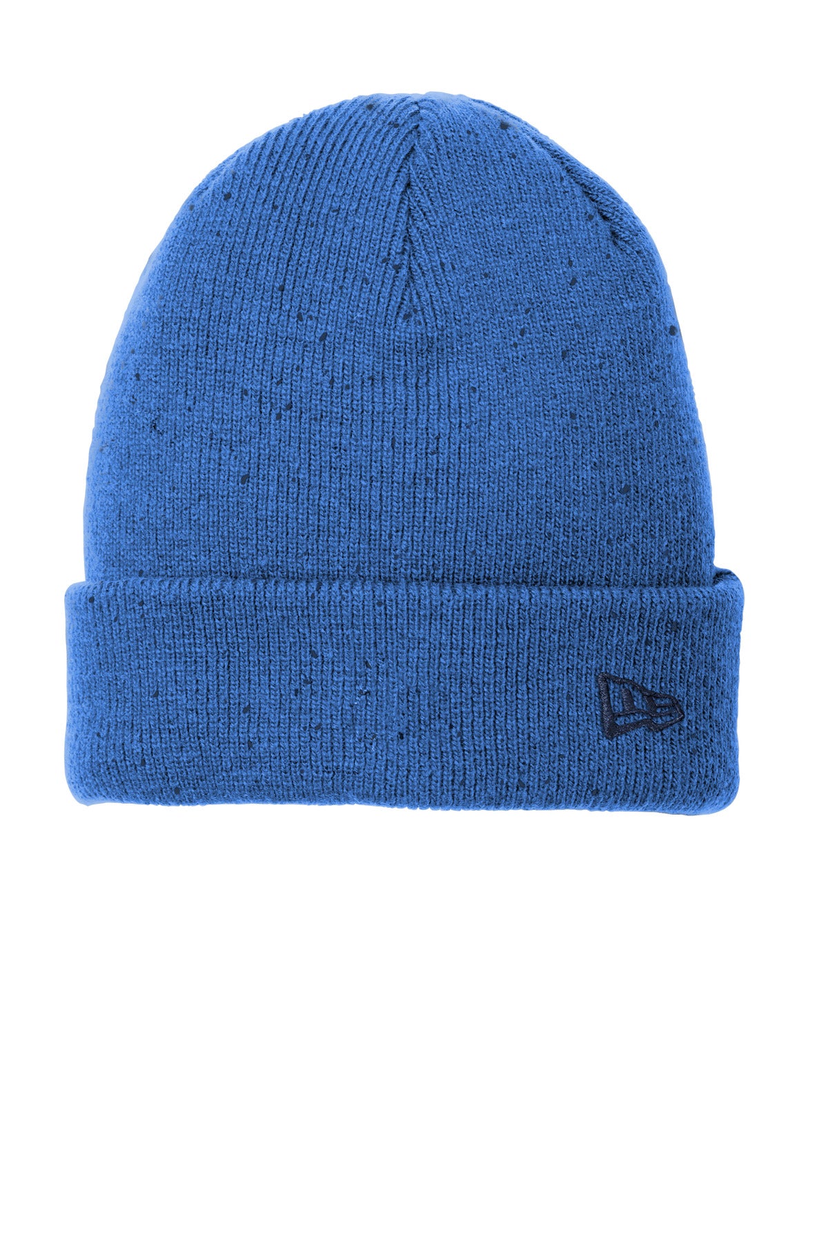 New Era Speckled Beanie. NE905 - Royal/ Black - front