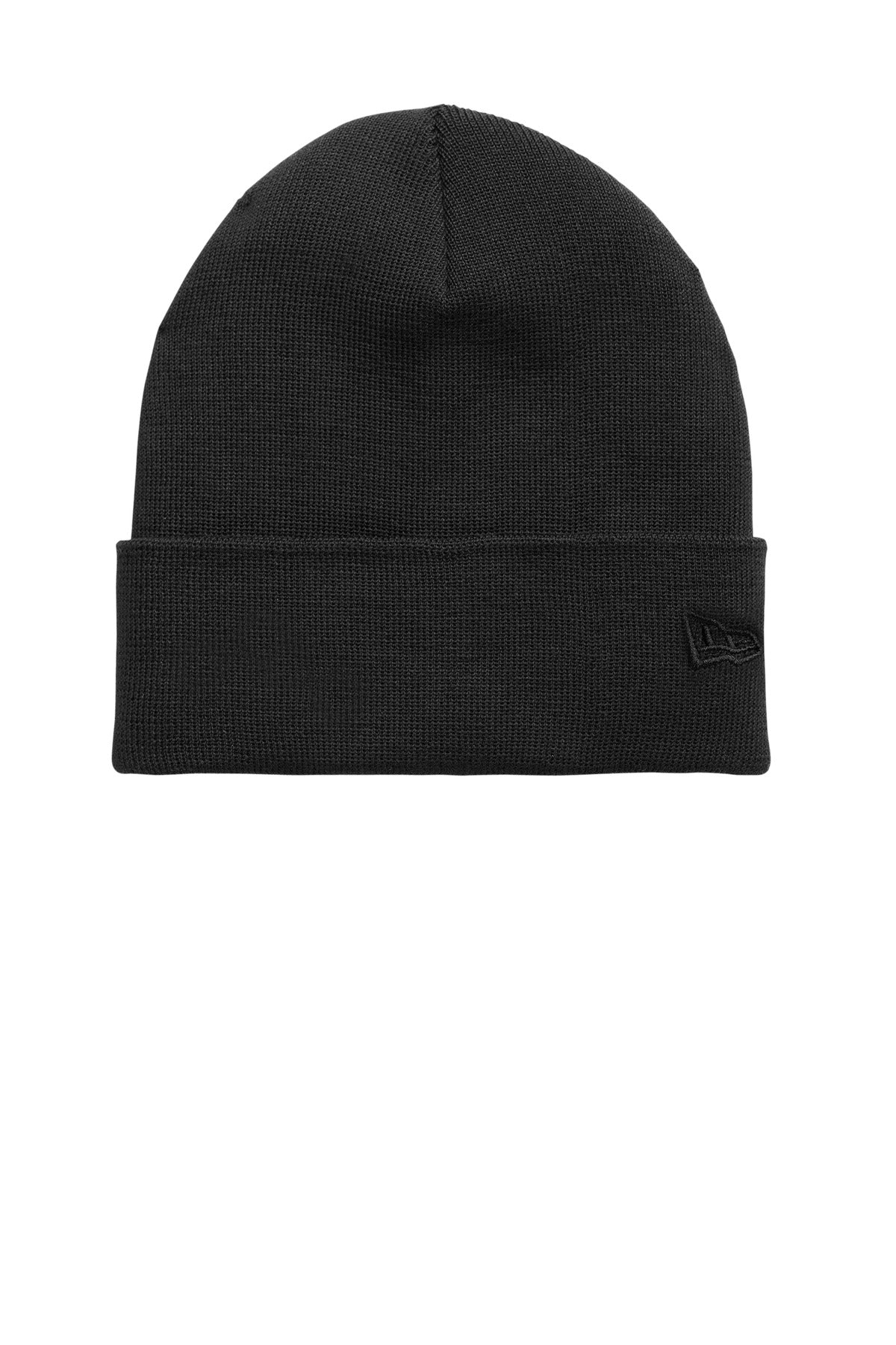 New Era Recycled Cuff Beanie NE907 - Black - front