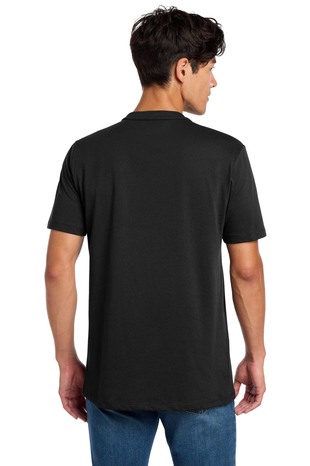 New Era Heritage Blend Crew Tee. NEA100 - Black - back