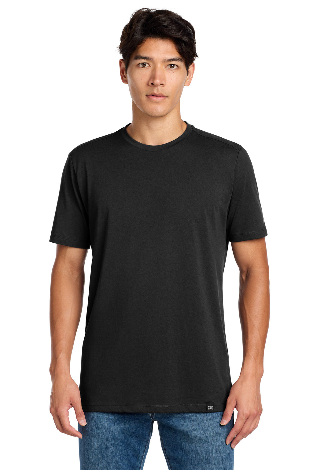 New Era Heritage Blend Crew Tee. NEA100 - Black - front