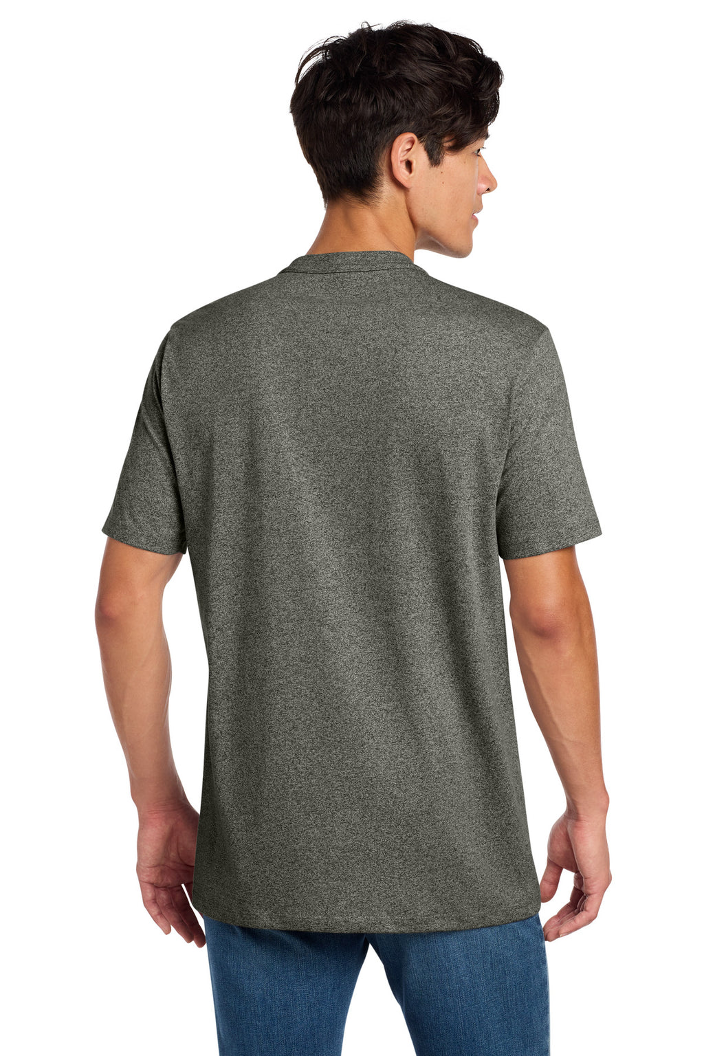 New Era Heritage Blend Crew Tee. NEA100 - Black Twist - back