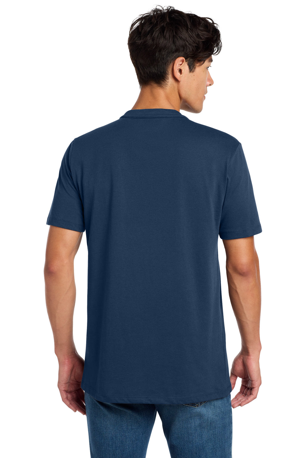 New Era Heritage Blend Crew Tee. NEA100 - Dark Royal - back