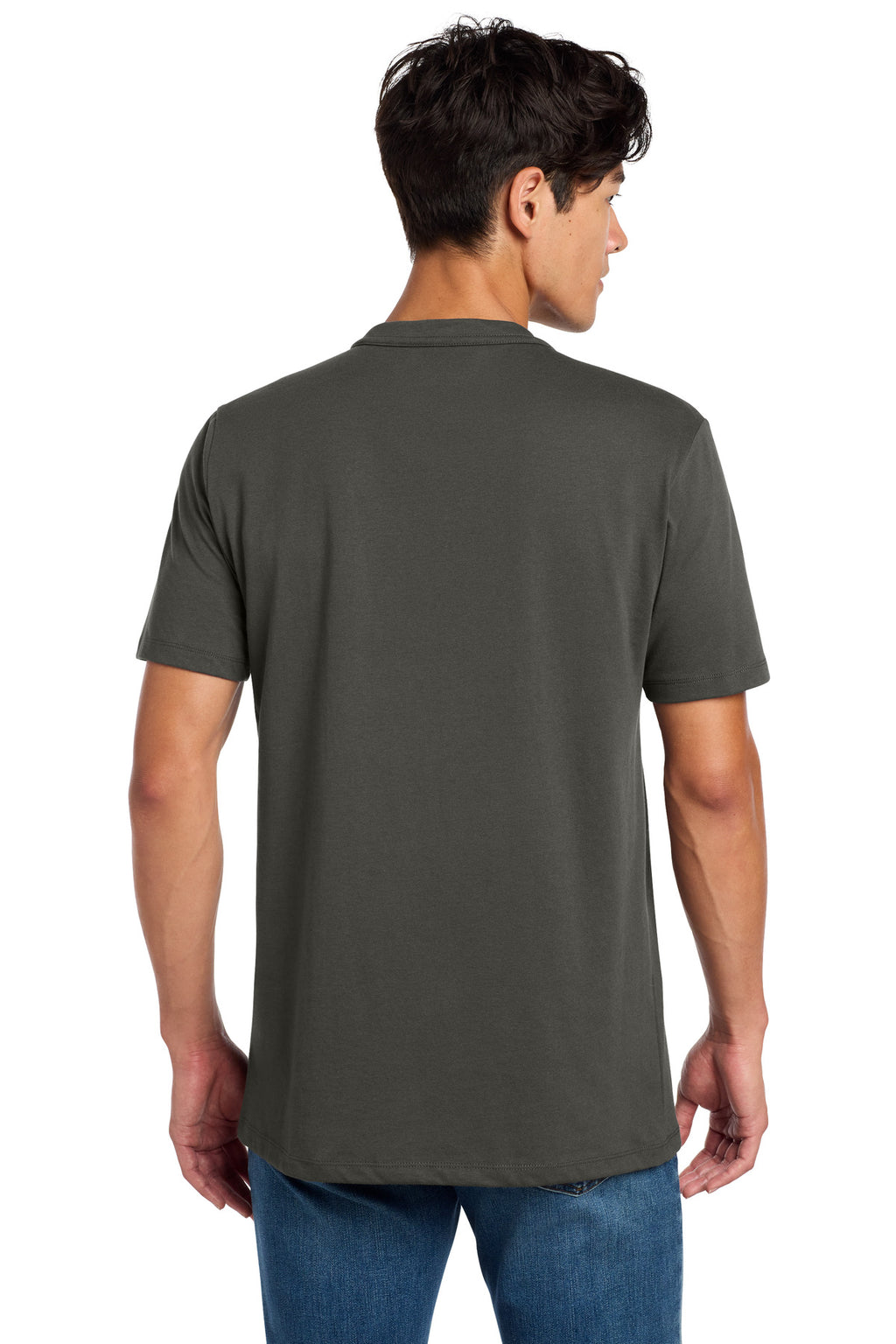 New Era Heritage Blend Crew Tee. NEA100 - Graphite - back