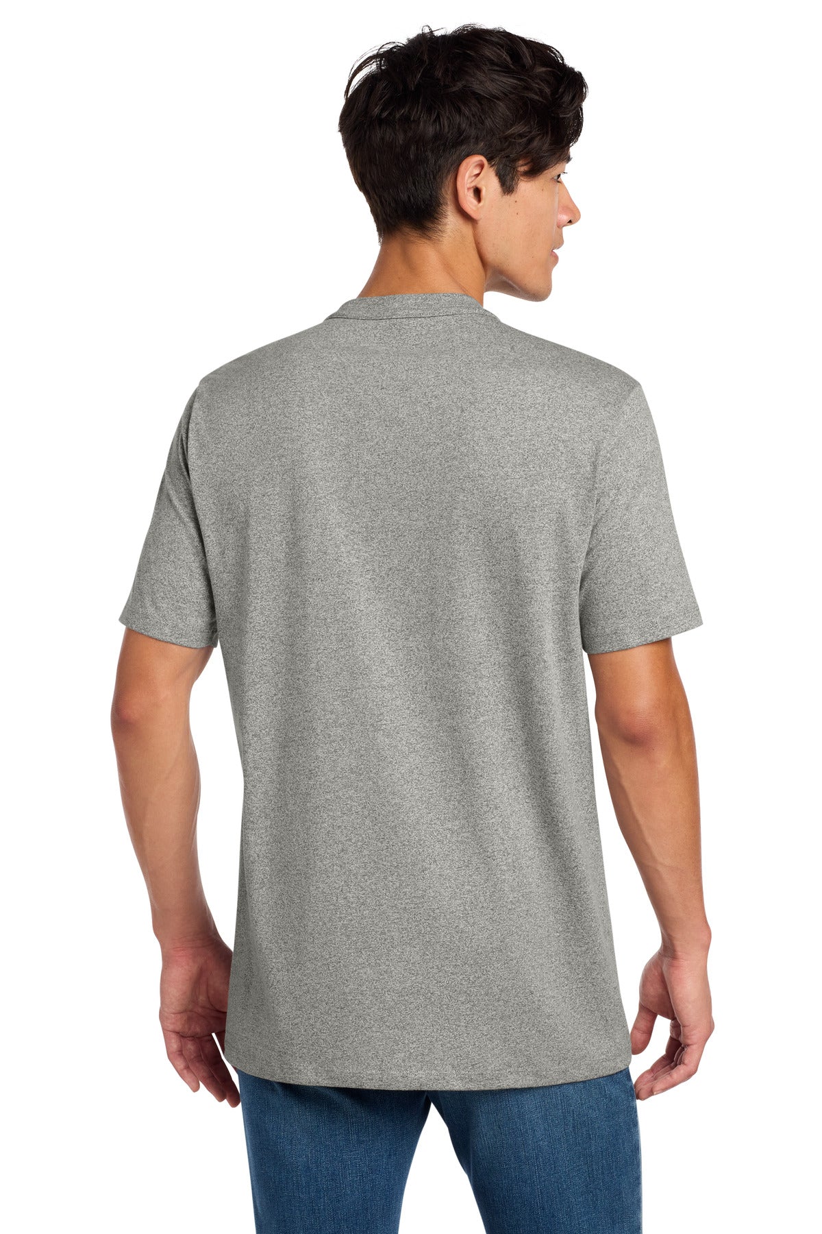 New Era Heritage Blend Crew Tee. NEA100 - Light Graphite Twist - back