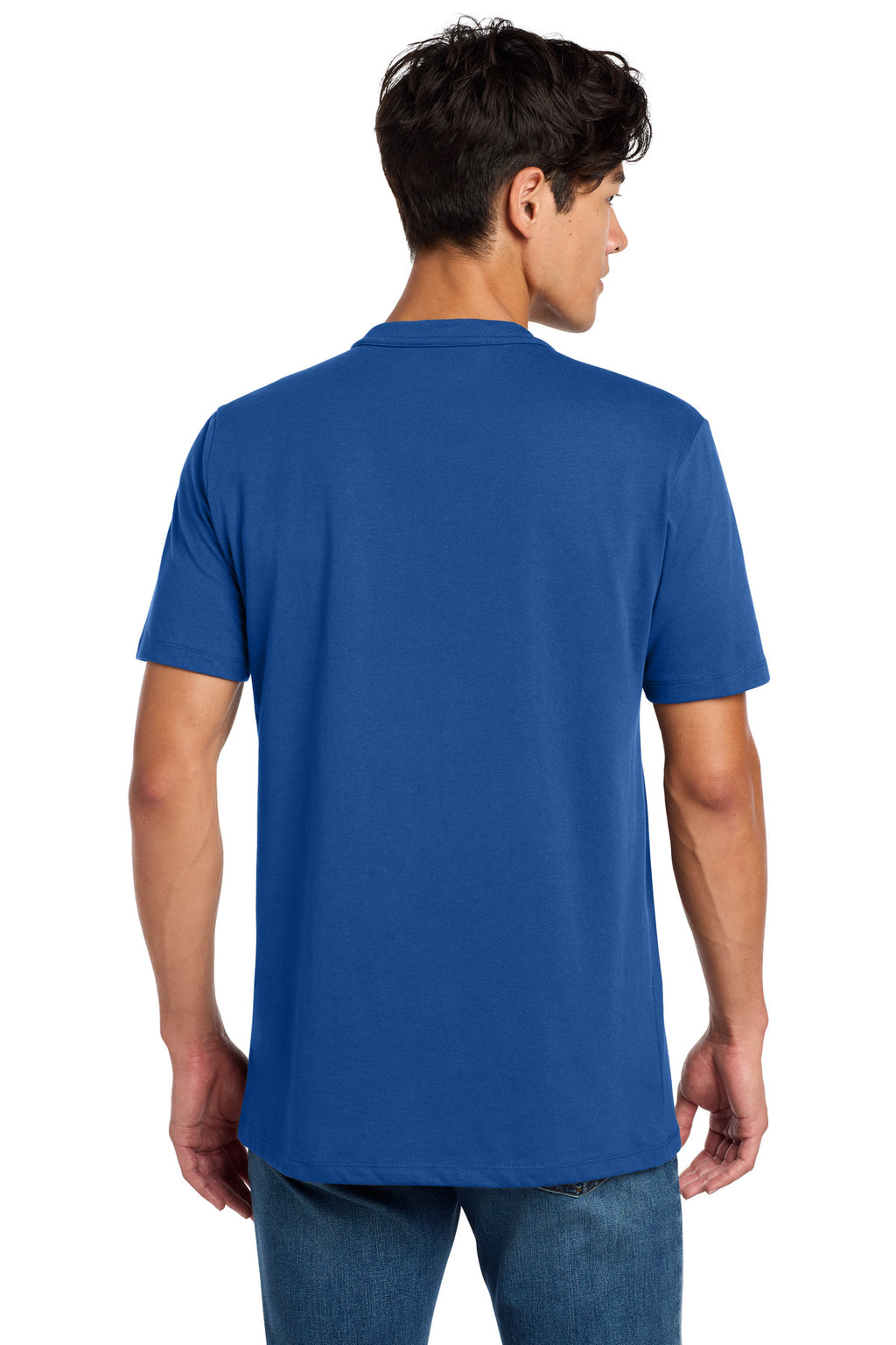 New Era Heritage Blend Crew Tee. NEA100 - Royal - back