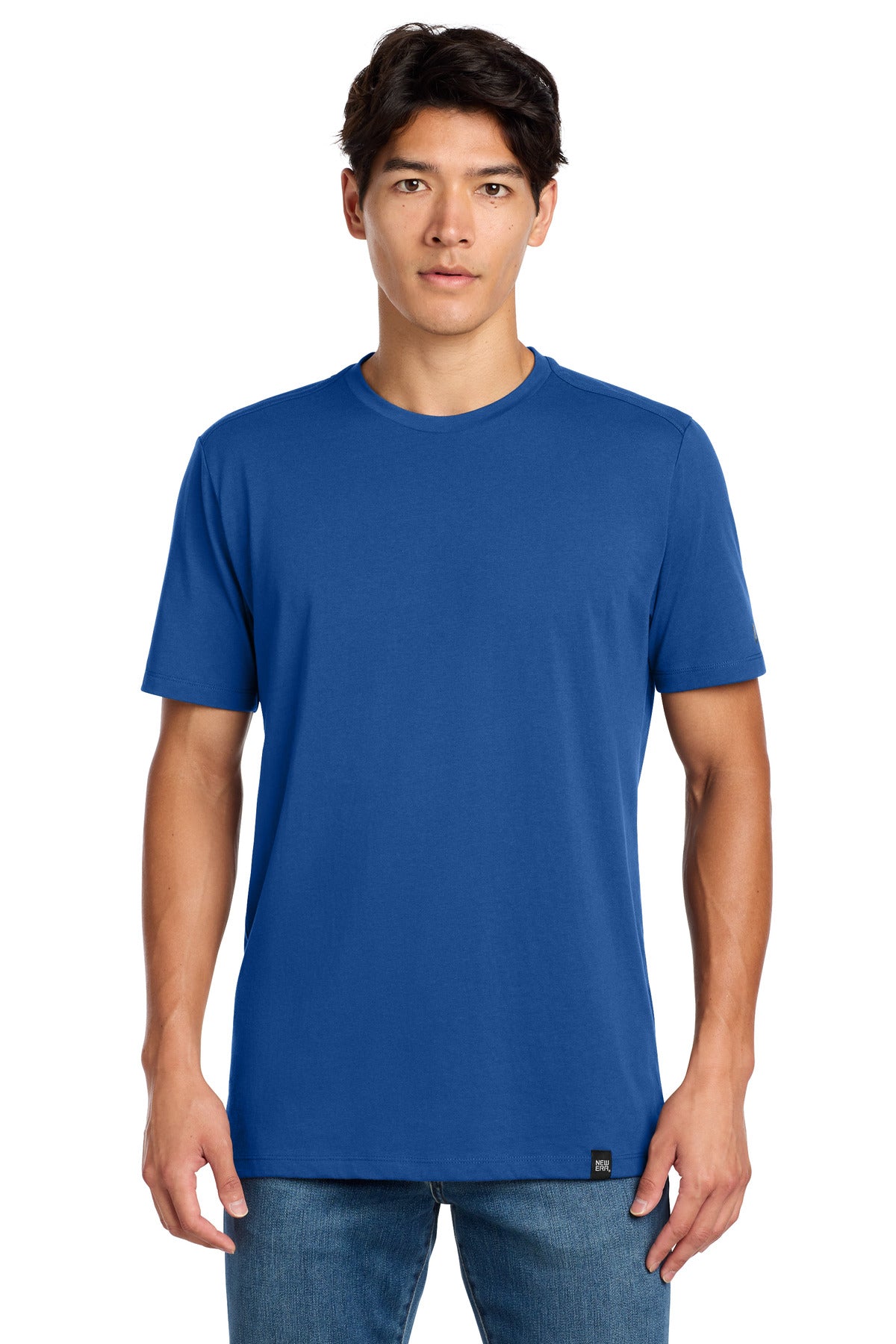 New Era Heritage Blend Crew Tee. NEA100 - Royal - front