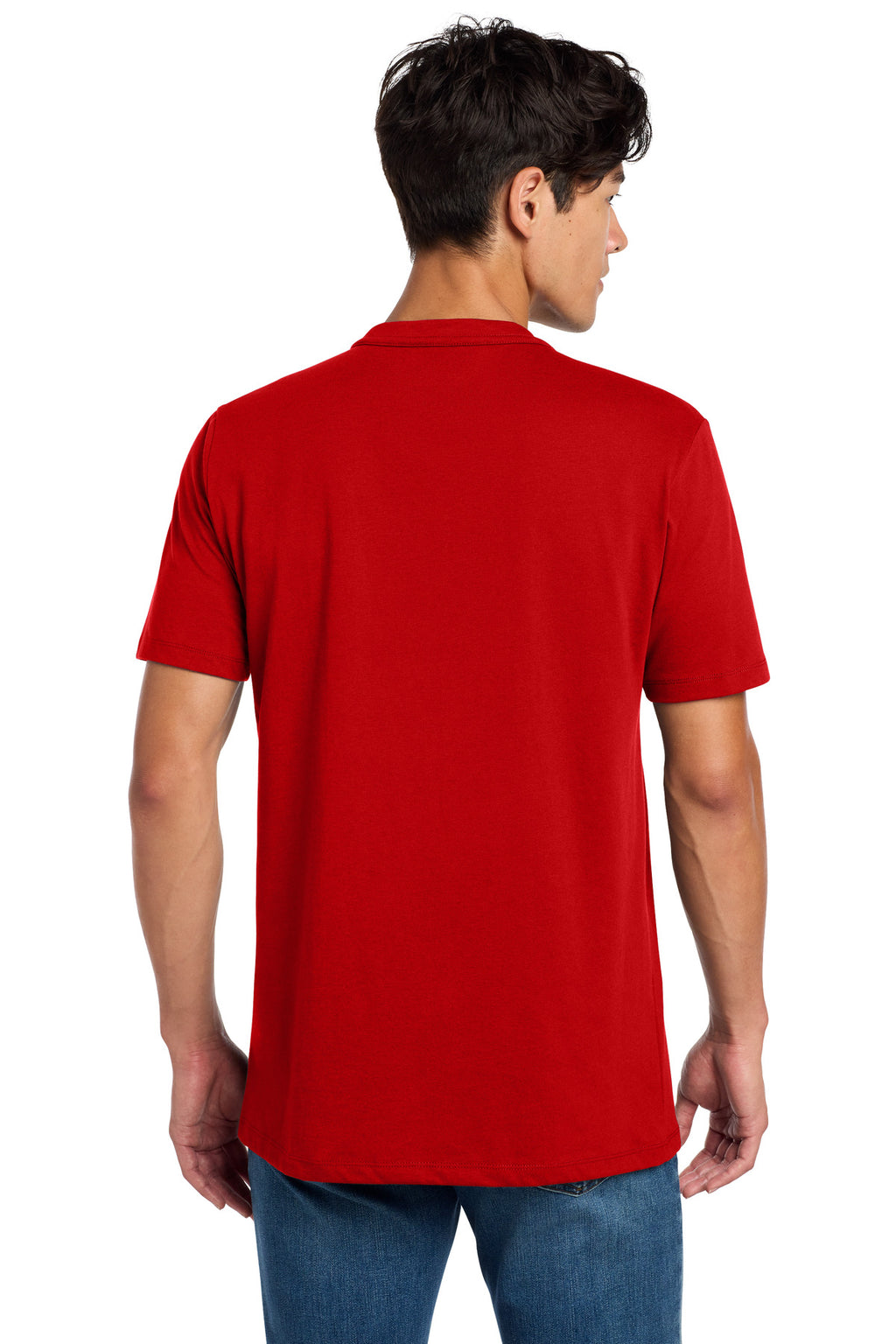 New Era Heritage Blend Crew Tee. NEA100 - Scarlet - back