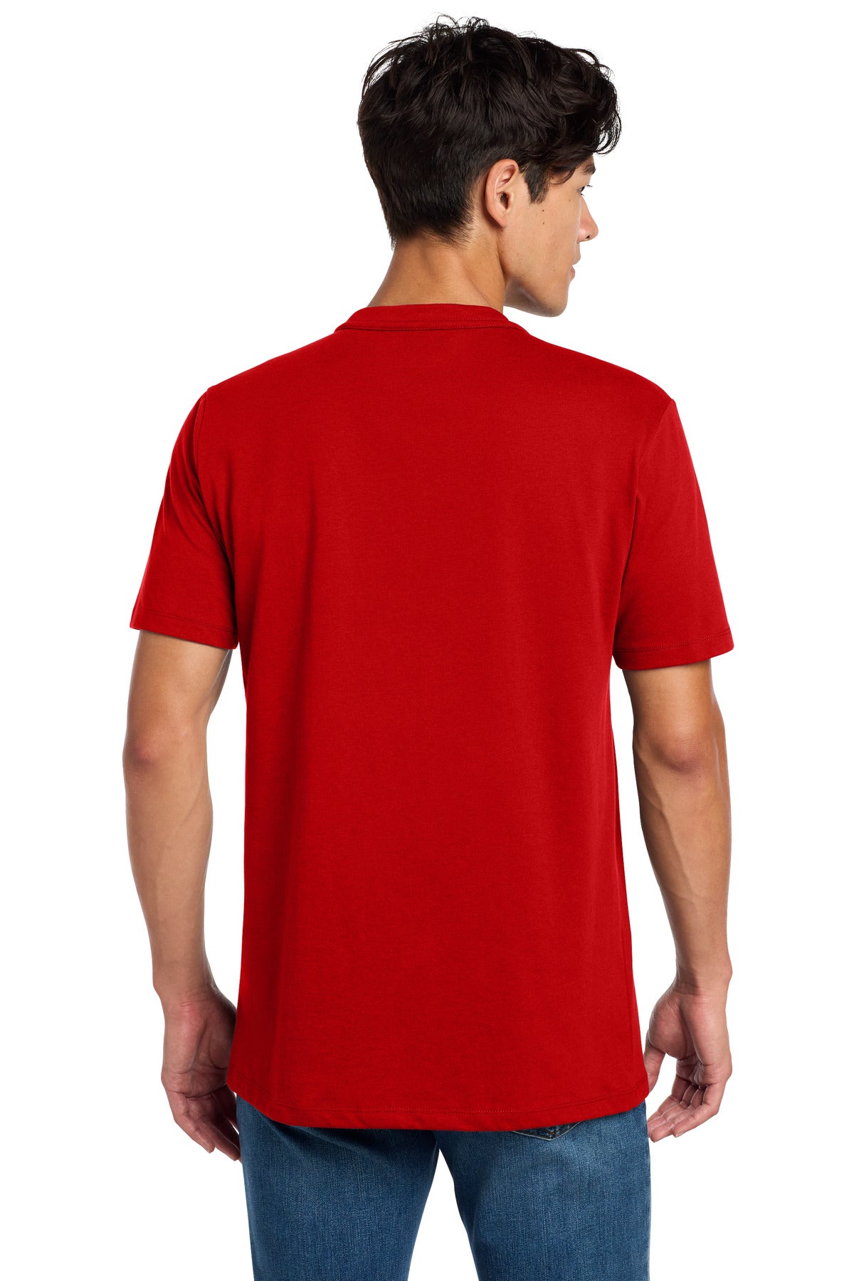New Era Heritage Blend Crew Tee. NEA100 - Scarlet - back