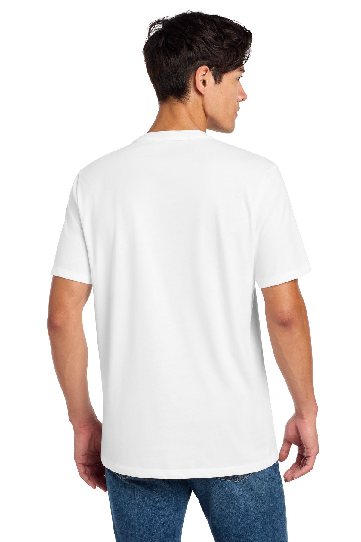 New Era Heritage Blend Crew Tee. NEA100 - White - back