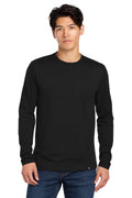 New Era Heritage Blend Long Sleeve Crew Tee. NEA102 - Black - front