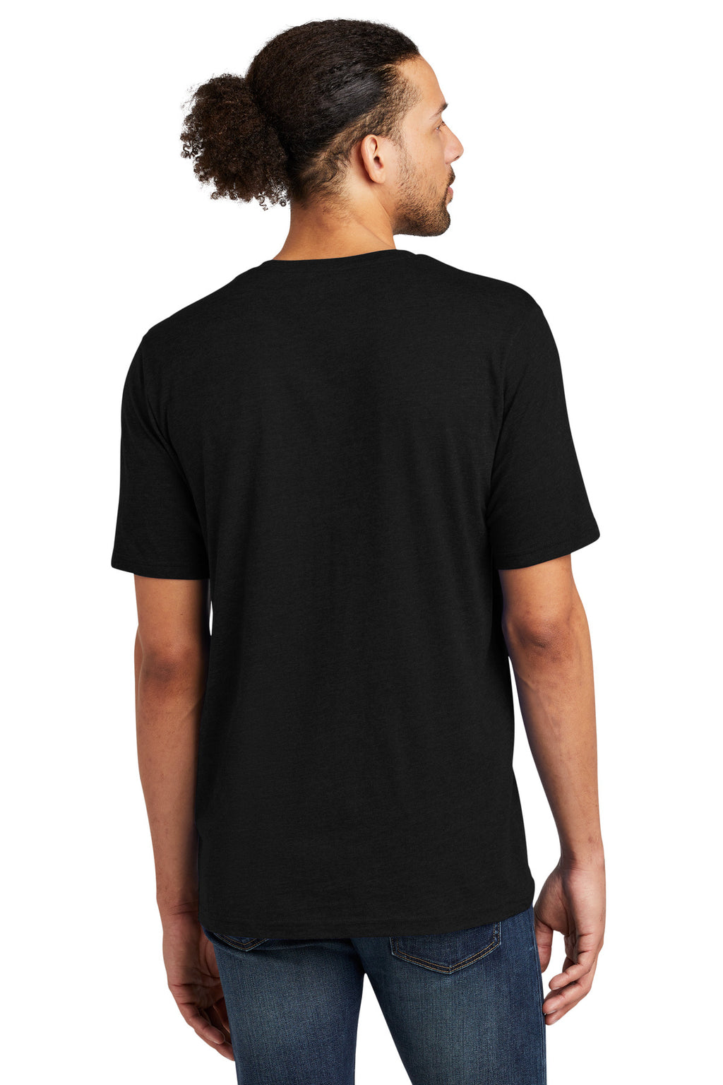 New Era Tri-Blend Tee NEA135 - Black Solid - back