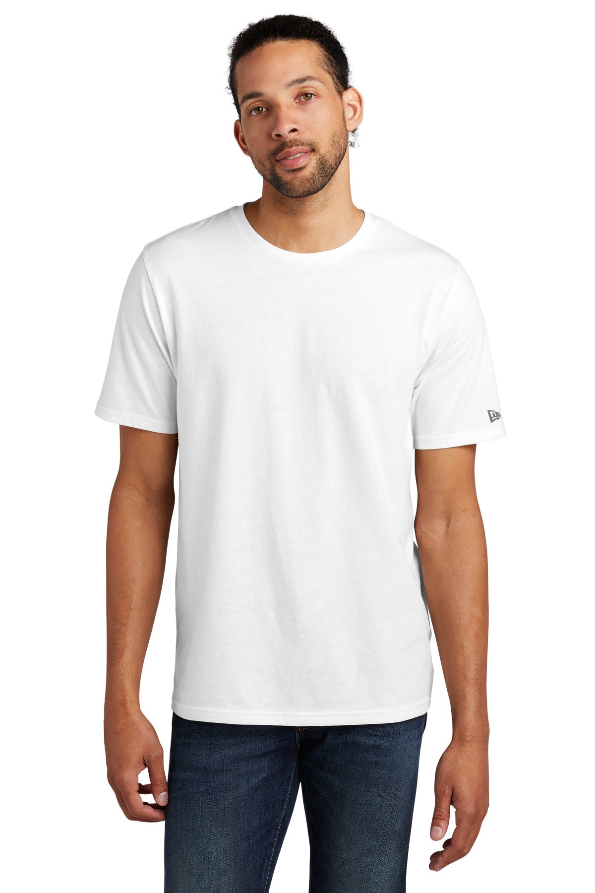 New Era Tri-Blend Tee NEA135 - Fan White Solid - front