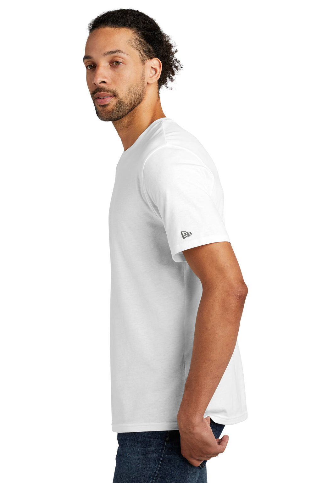New Era Tri-Blend Tee NEA135 - Fan White Solid - side