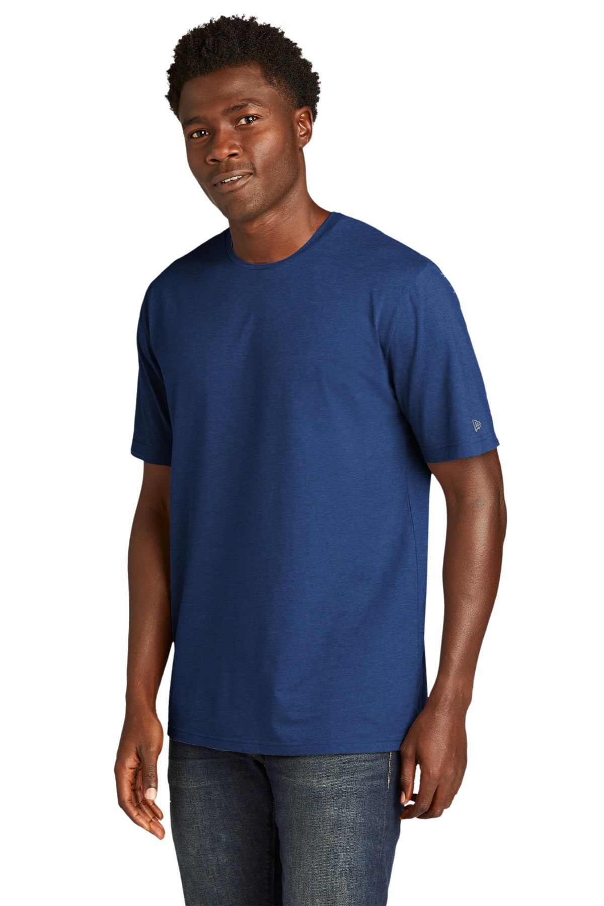 New Era Tri-Blend Tee NEA135 - Royal - three_q