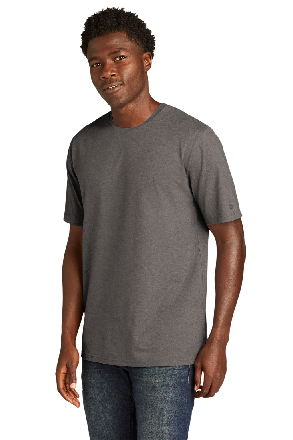 New Era Tri-Blend Tee NEA135 - Shadow Grey - three_q