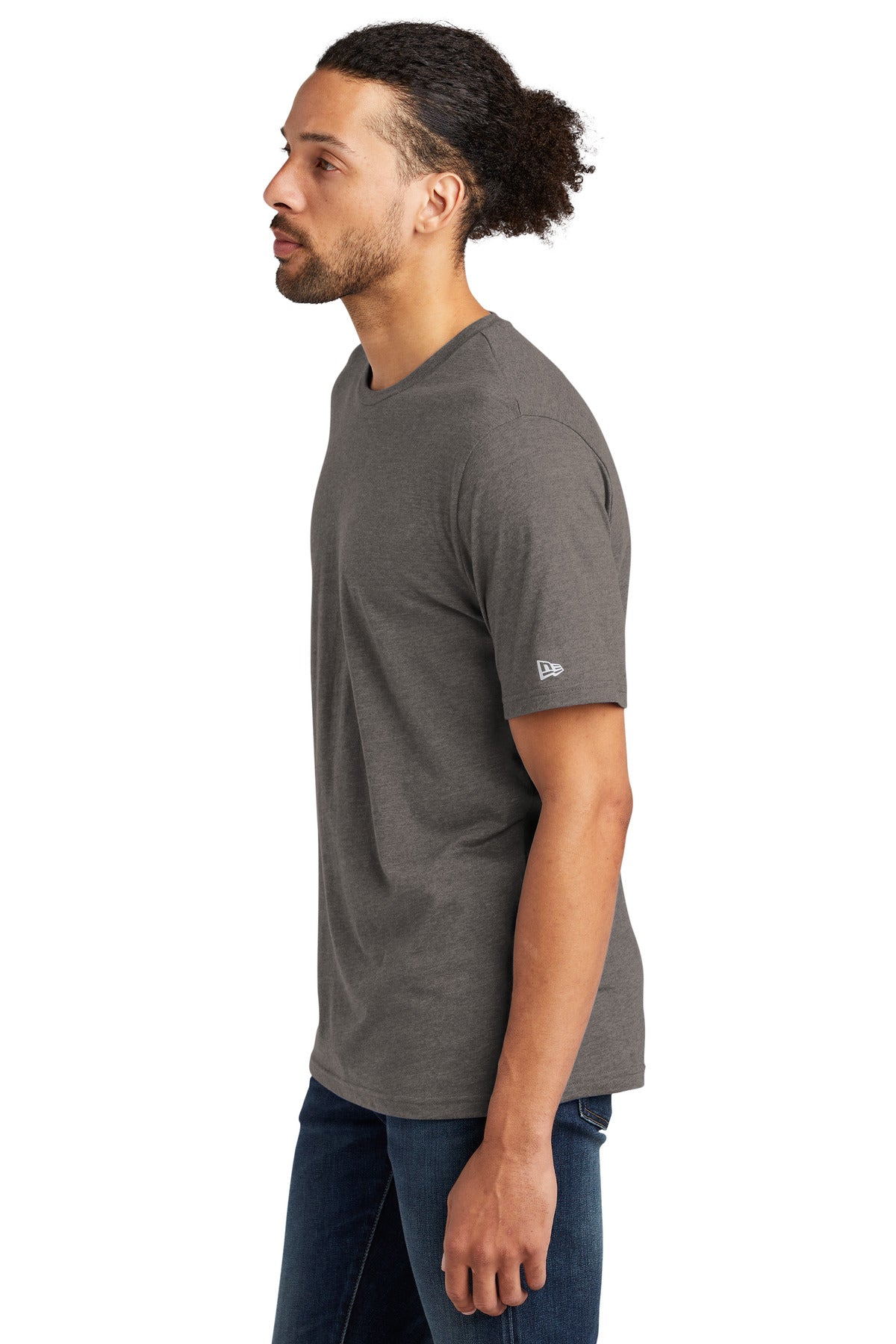 New Era Tri-Blend Tee NEA135 - Shadow Grey - side