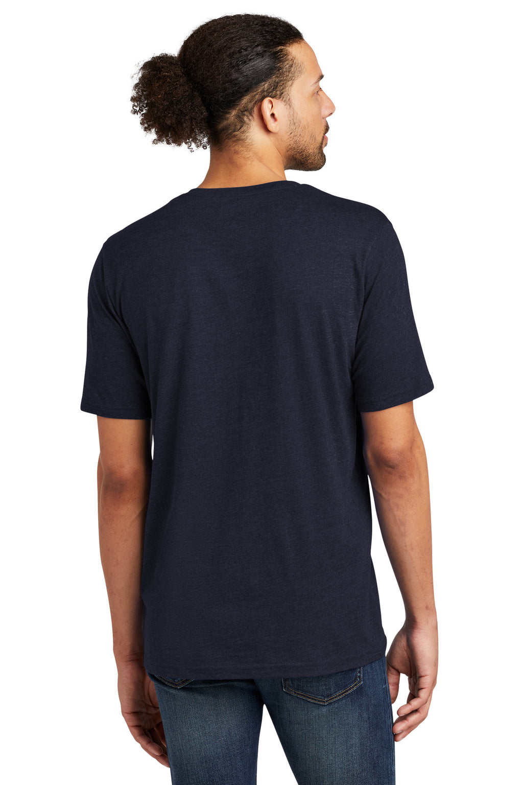 New Era Tri-Blend Tee NEA135 - True Navy - back