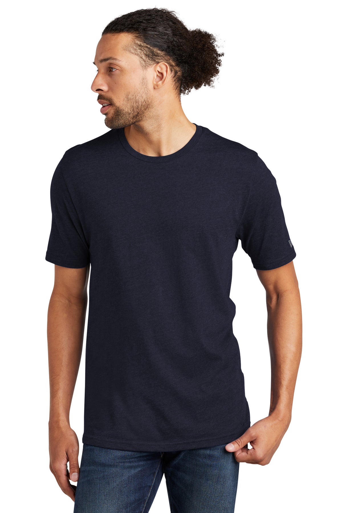 New Era Tri-Blend Tee NEA135 - True Navy - front