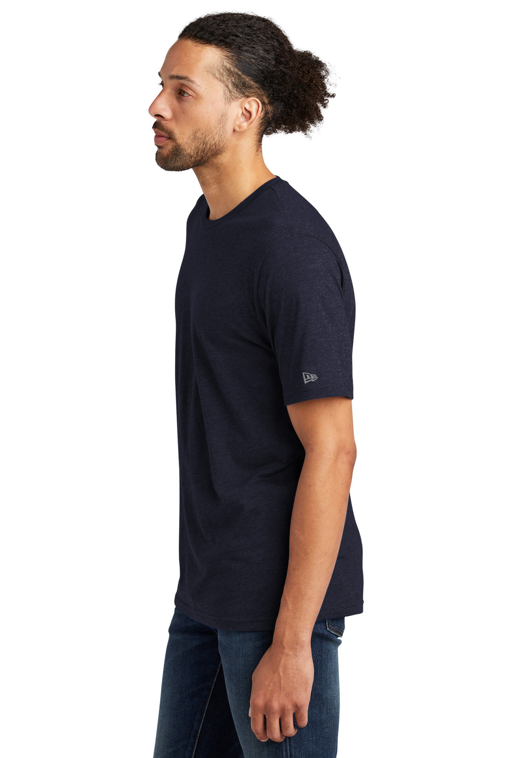 New Era Tri-Blend Tee NEA135 - True Navy - side
