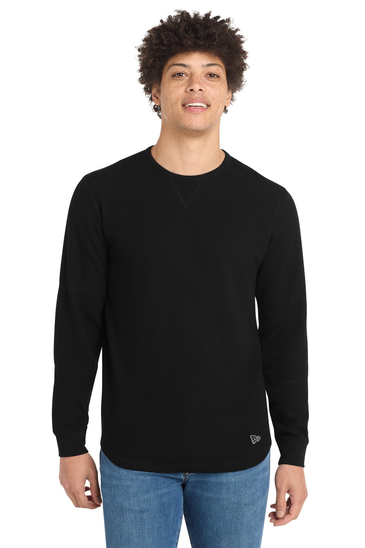 New Era Thermal Long Sleeve NEA140 - Black - front