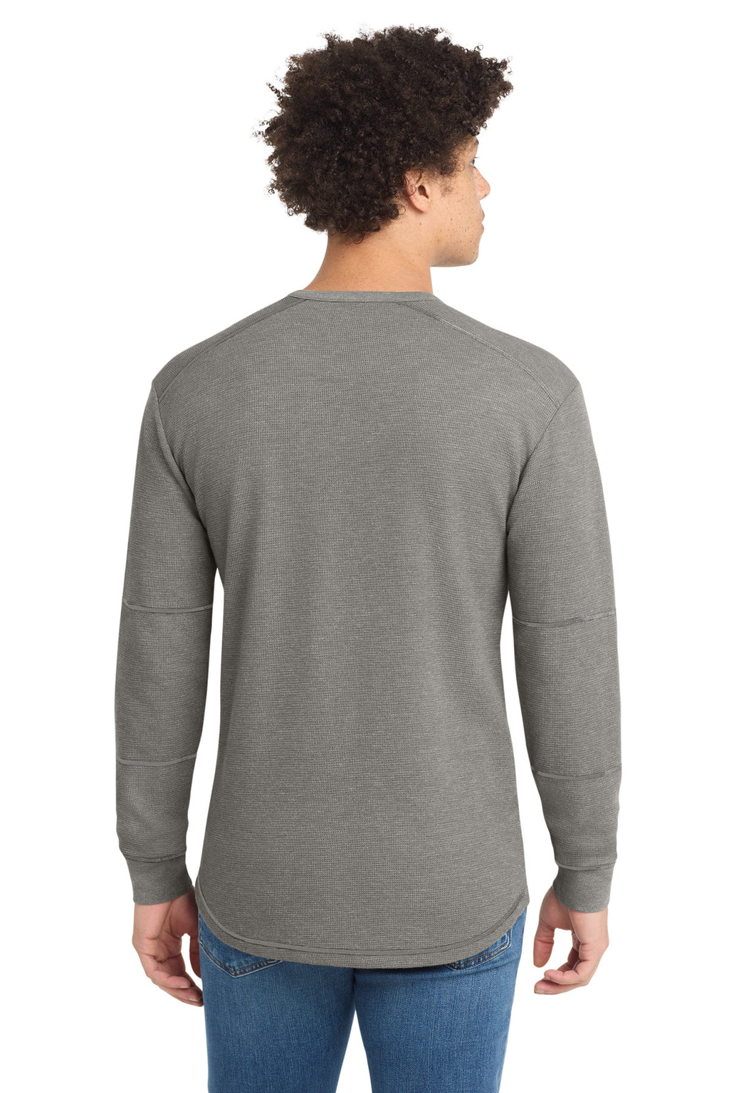 New Era Thermal Long Sleeve NEA140 - Shadow Grey Heather - back