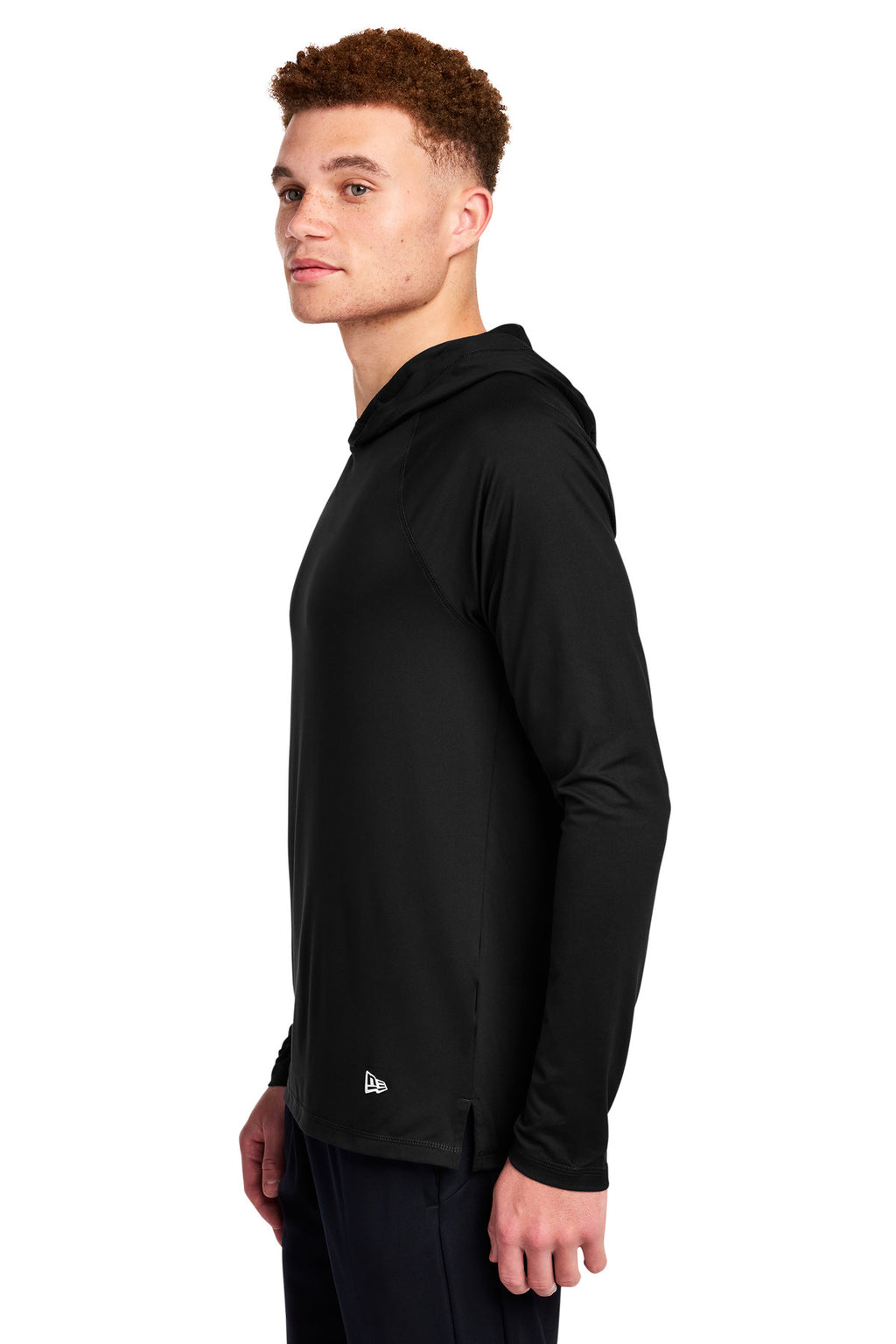 New Era Power Long Sleeve Hoodie NEA229 - Black - side