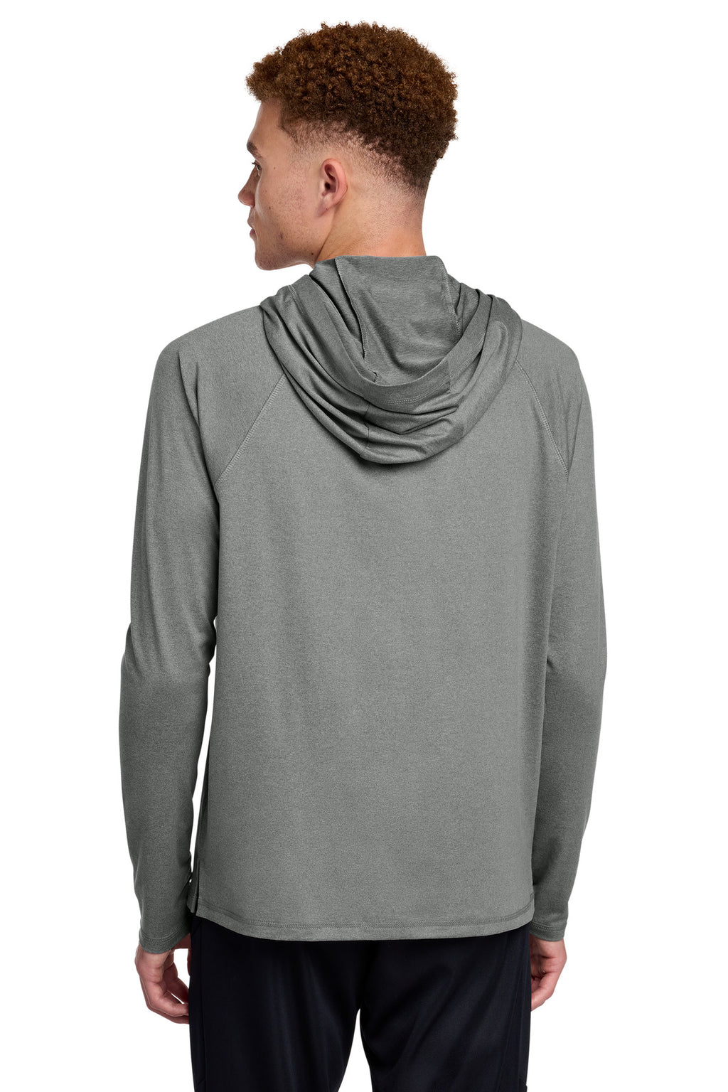 New Era Power Long Sleeve Hoodie NEA229 - Shadow Grey Heather - back