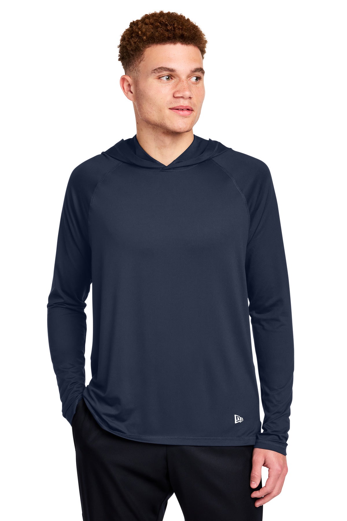 New Era Power Long Sleeve Hoodie NEA229 - True Navy - front