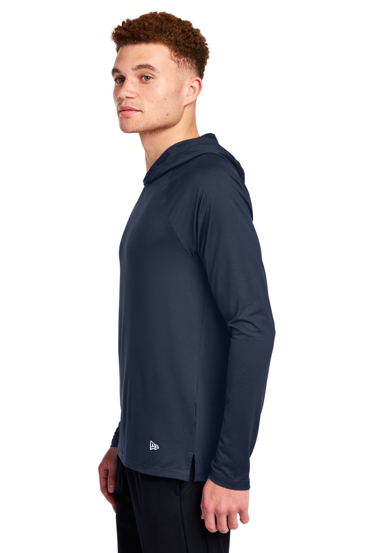 New Era Power Long Sleeve Hoodie NEA229 - True Navy - side
